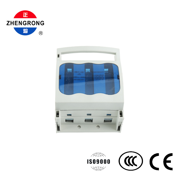 3 Pole Fuse Ngalih Disconnector 100A 690V DIN Rail