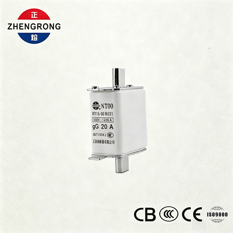 Kapasitas Pemecah Tinggi NT00 20A Sekering - 500V 120kA Keramik gG Fuse Link