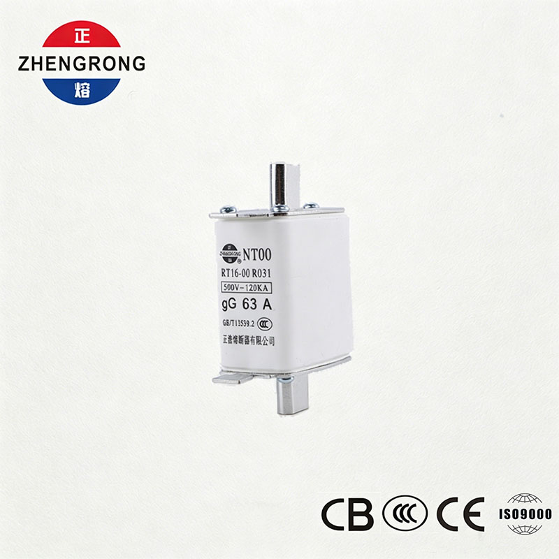 Kapasitas Pemecah Tinggi NT00 63A Sekering - 500V 120kA Keramik gG Fuse Link